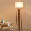 Hot selling modern wood frame fabric shade floor light led corner fancy floor lamp